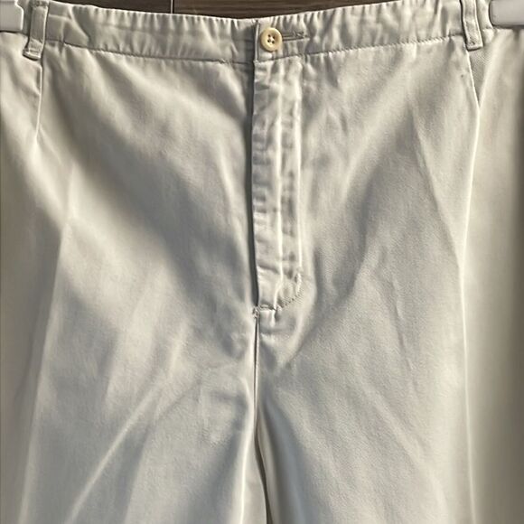 Lands’ End Zip Up Cotton Pants, Size 18W, White - Picture 4 of 7